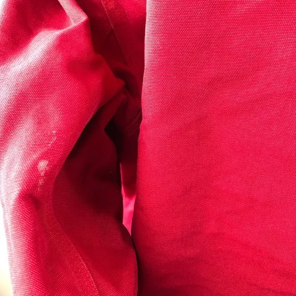 Carhartt USA Made J140 Quilt Lined Duck Canvas Hooded Jacket Red Men's Medium - Picture 8 of 12